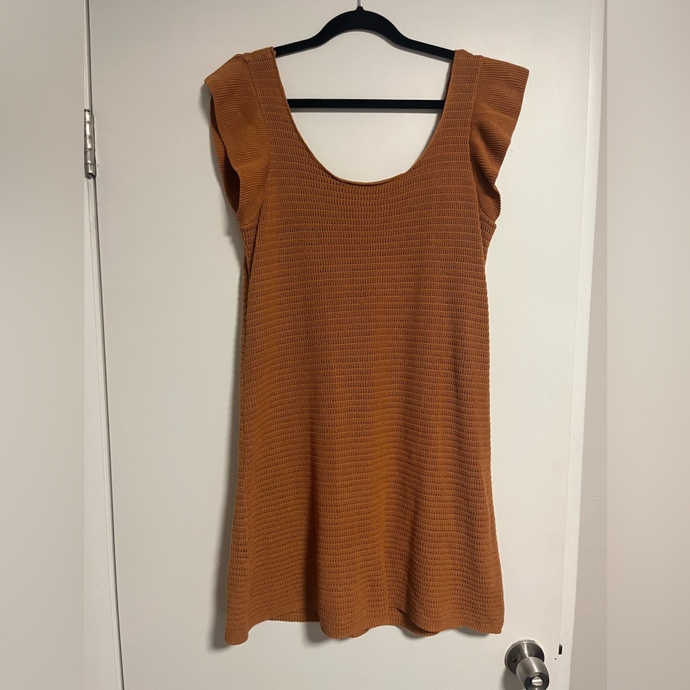 Rust Orange Knit Dress